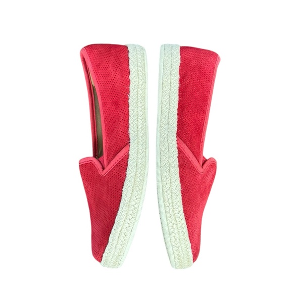 Clarks Womens Red Suede Loafers Espadrilles Size 6 - Picture 7 of 9